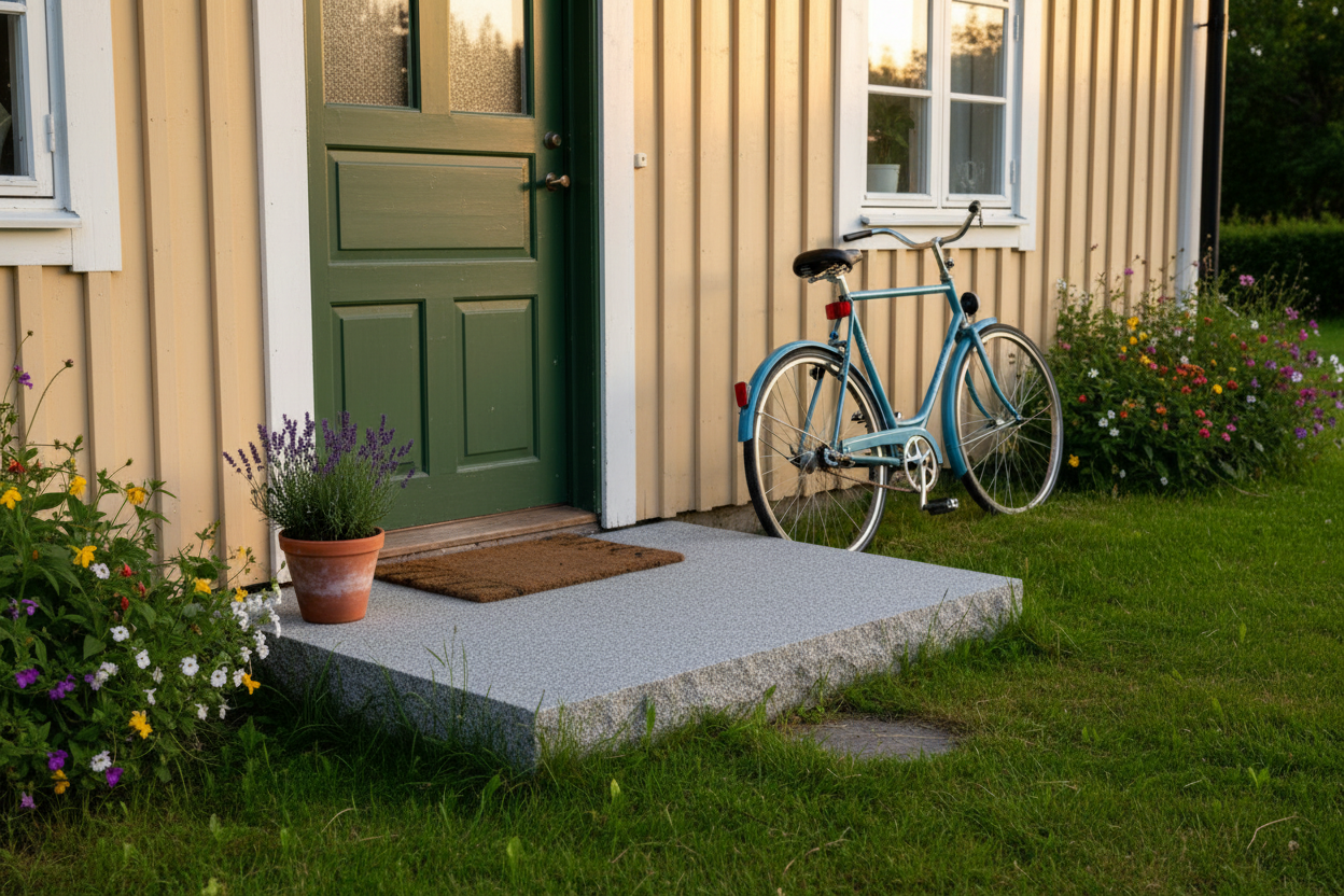 Entréplan rektangulärt 1500x1000x150 - Natursten granit