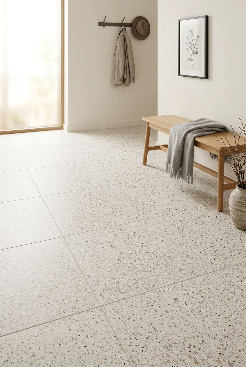 Äkta Italiensk Terrazzo – 300x300x16 - 18m2 - Sandfärgad