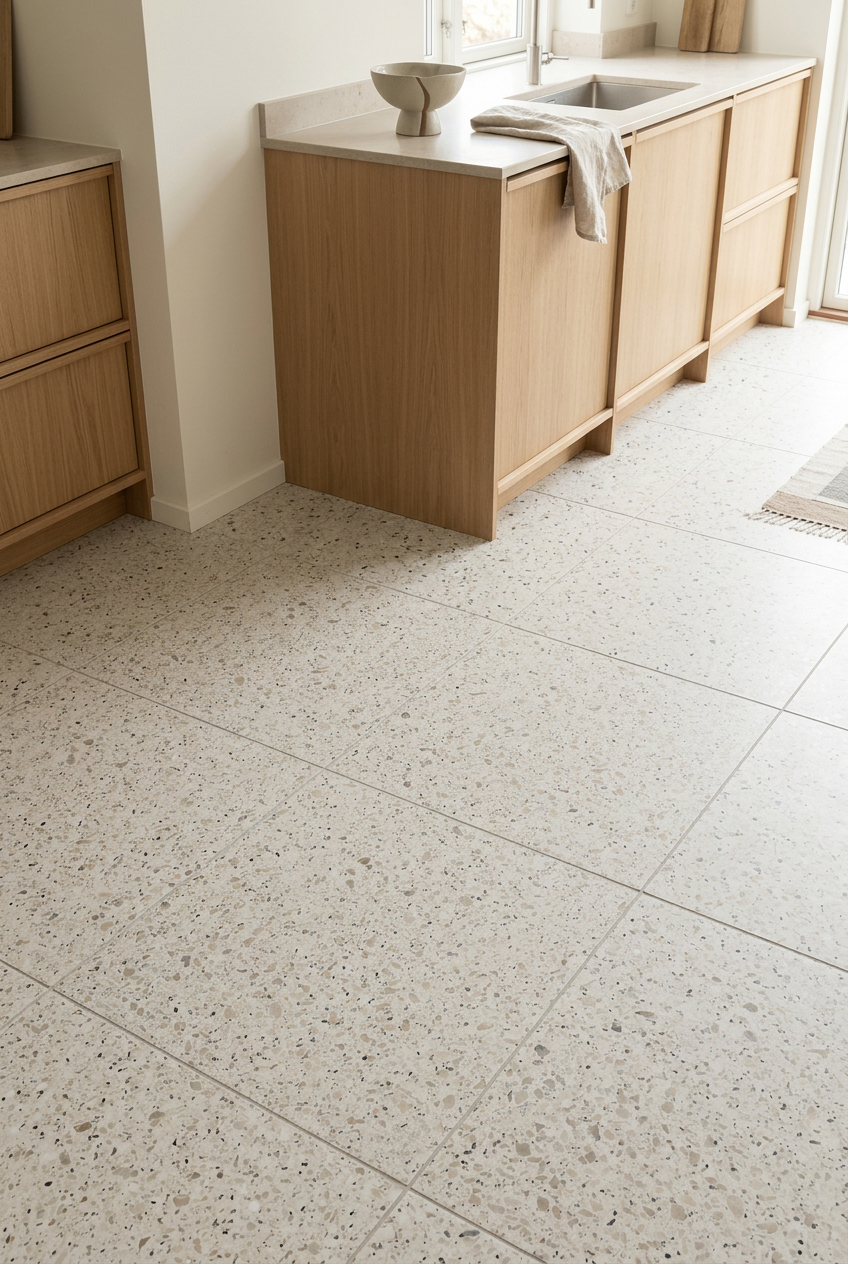 Äkta Italiensk Terrazzo – 300x300x16 - 18m2 - Sandfärgad