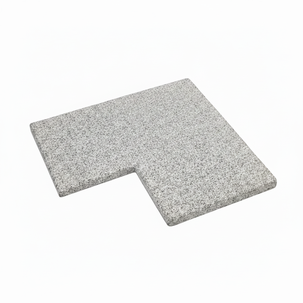 Poolkantsten - Säljes i komplett paket för 3x6 meters pool - 500x250x50 - Grå granit